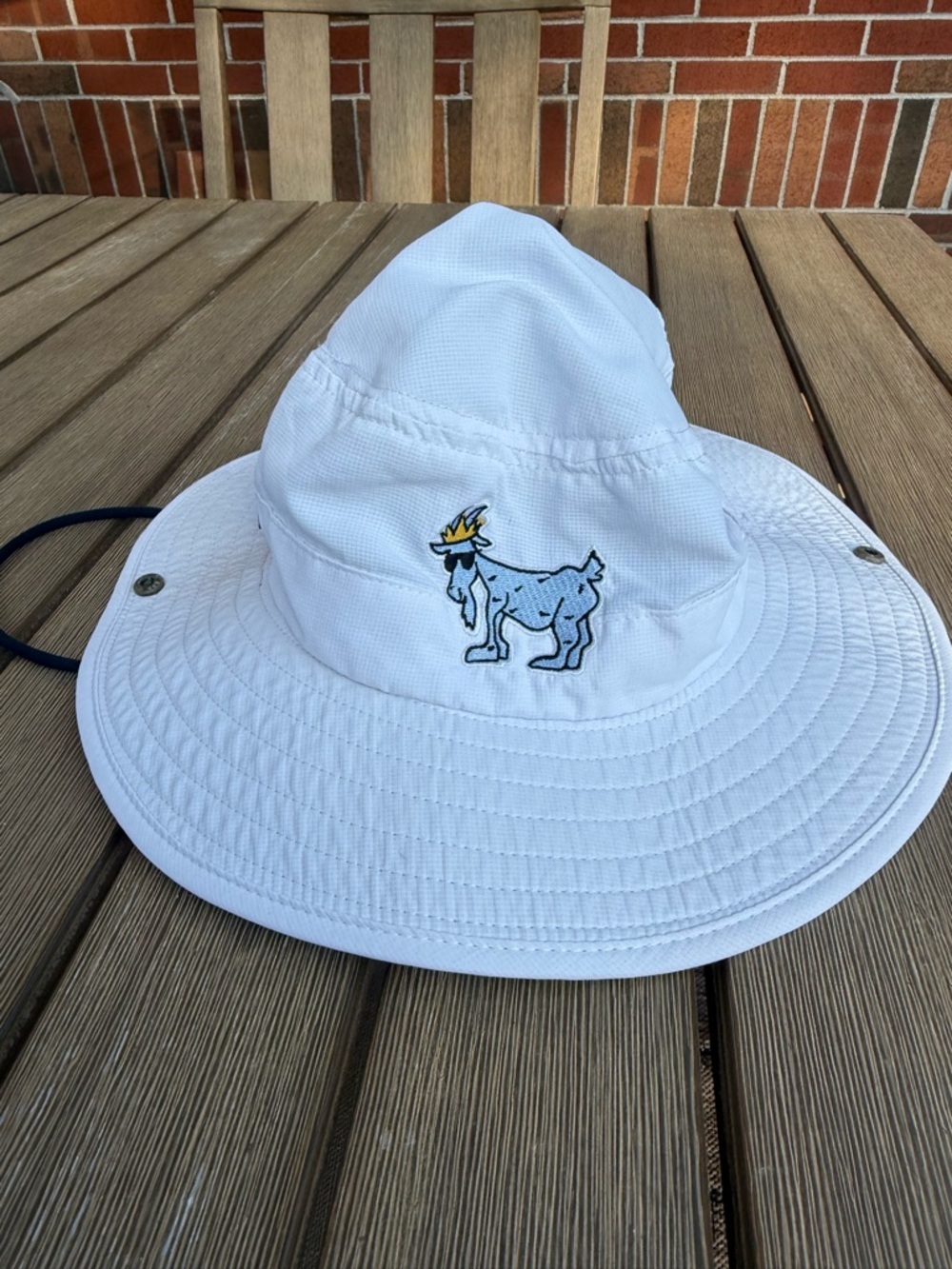 Goat USA White Bucket Hat OSFA Adjustable Sun Hat Boonie Hat